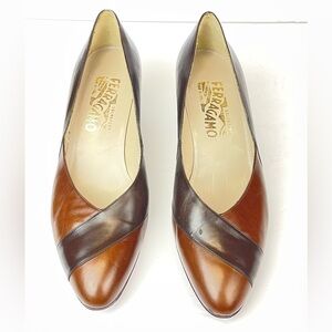 Salvatore Ferragamo Brown Leather Heels Size 7.5B